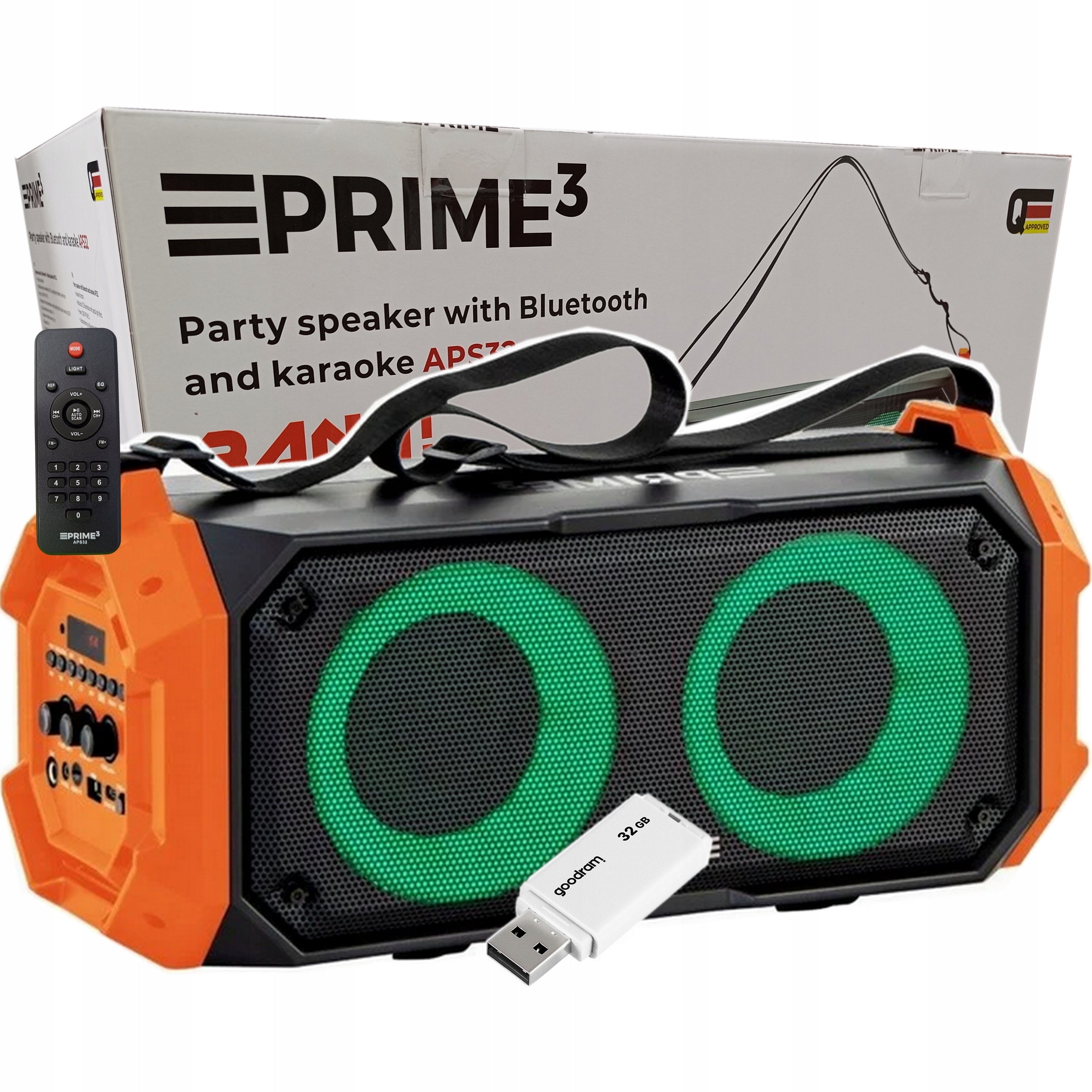 MOBILE ACTIVE COLUMN BOOMBOX BT FM USB SD AUX TWS LED + PENDRIVE + REMOTE CONTROL