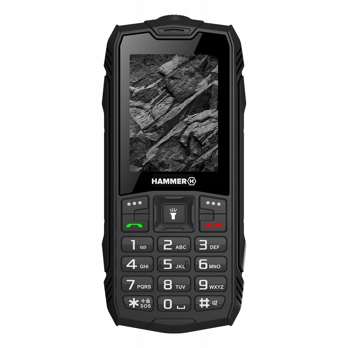 MOBILE PHONE HAMMER ROCK WITH KEYBOARD STRONG FOR CONSTRUCTION ARMORED FLASHLIGHT