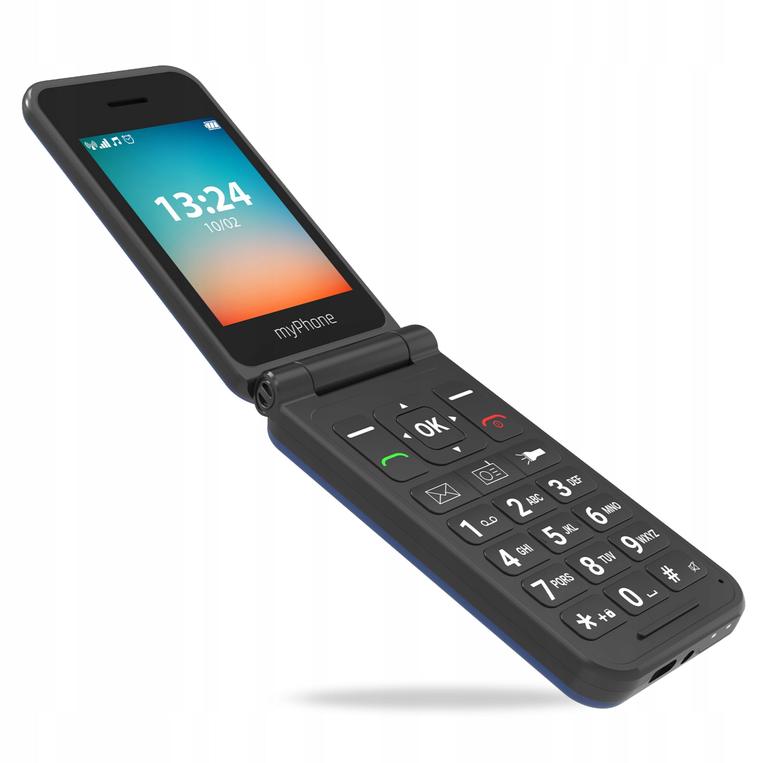 MOBILE PHONE MYPHONE FLIP LTE FOR SENIORS BUTTON SAUCE VOLTE 1000 MAH Headphones included no