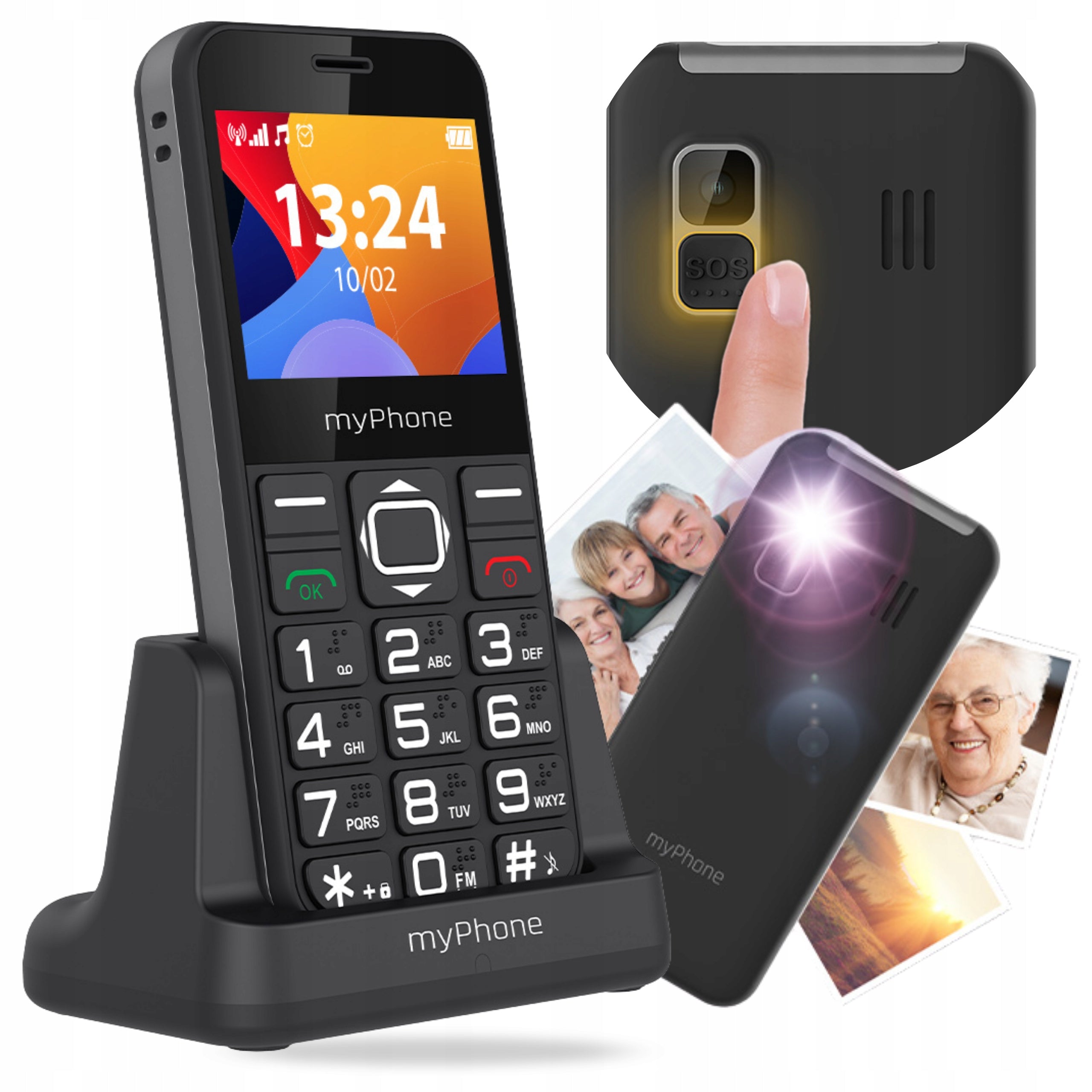 MOBILE PHONE MYPHONE HALO 3 2G WITH KEYBOARD FOR SENIOR SAUCE WITH STATION