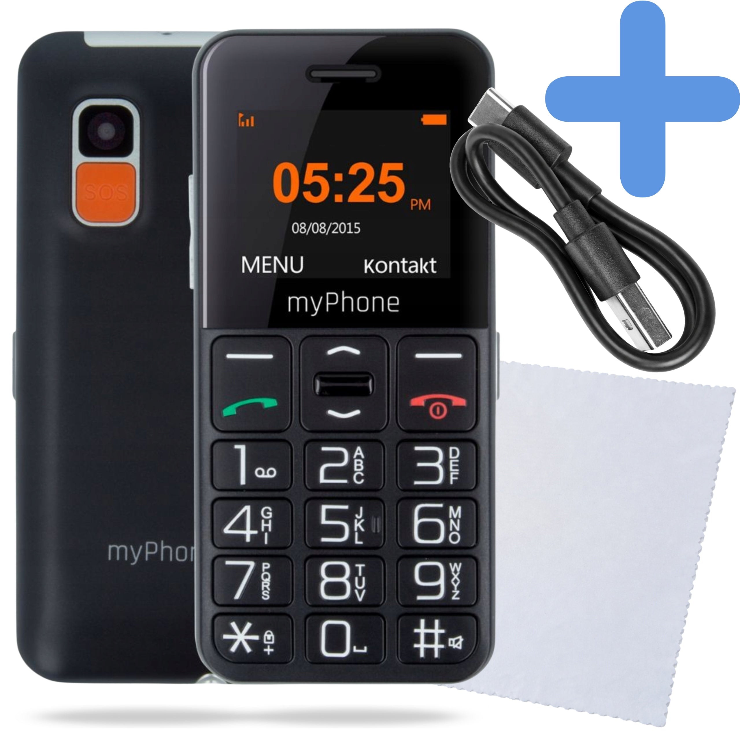 MOBILE PHONE MYPHONE HALO EASY FOR SENIORS WITH KEYBOARD SAUCE LOUD Charger included no