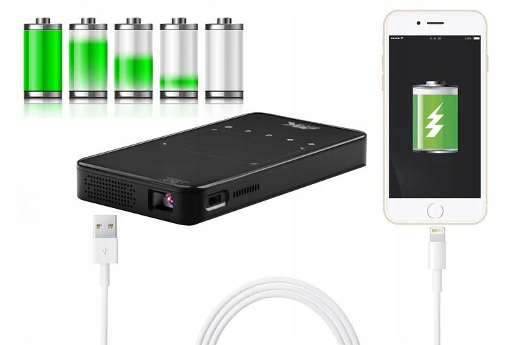 MOBILE PROJECTOR DLP LED PROJECTOR MINI BATTERY ANDROID QUALITY AUTO FOCUS Packaging status original