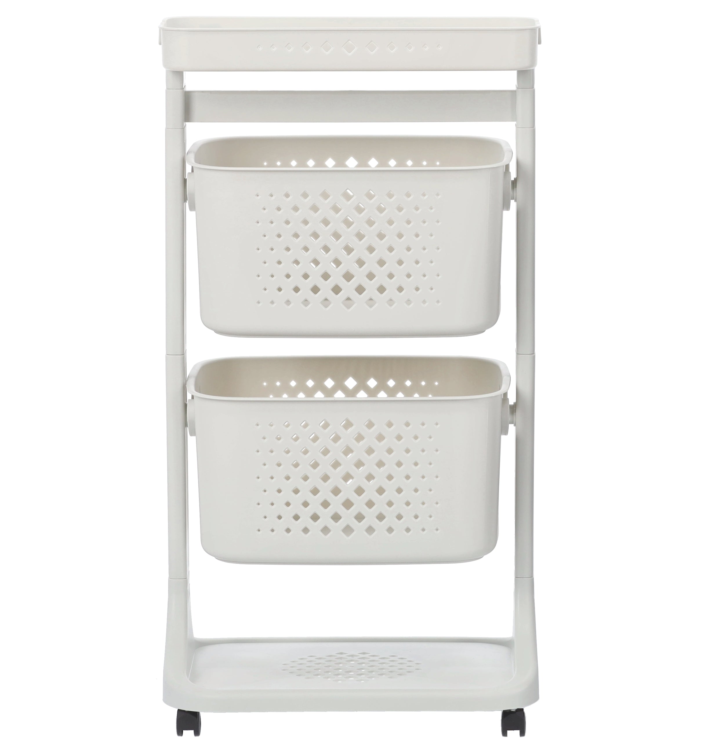 MOBILE RACK ORGANIZER WITH 2 BASKETS PLASTIC ROOMY Manufacturer code TIT-747