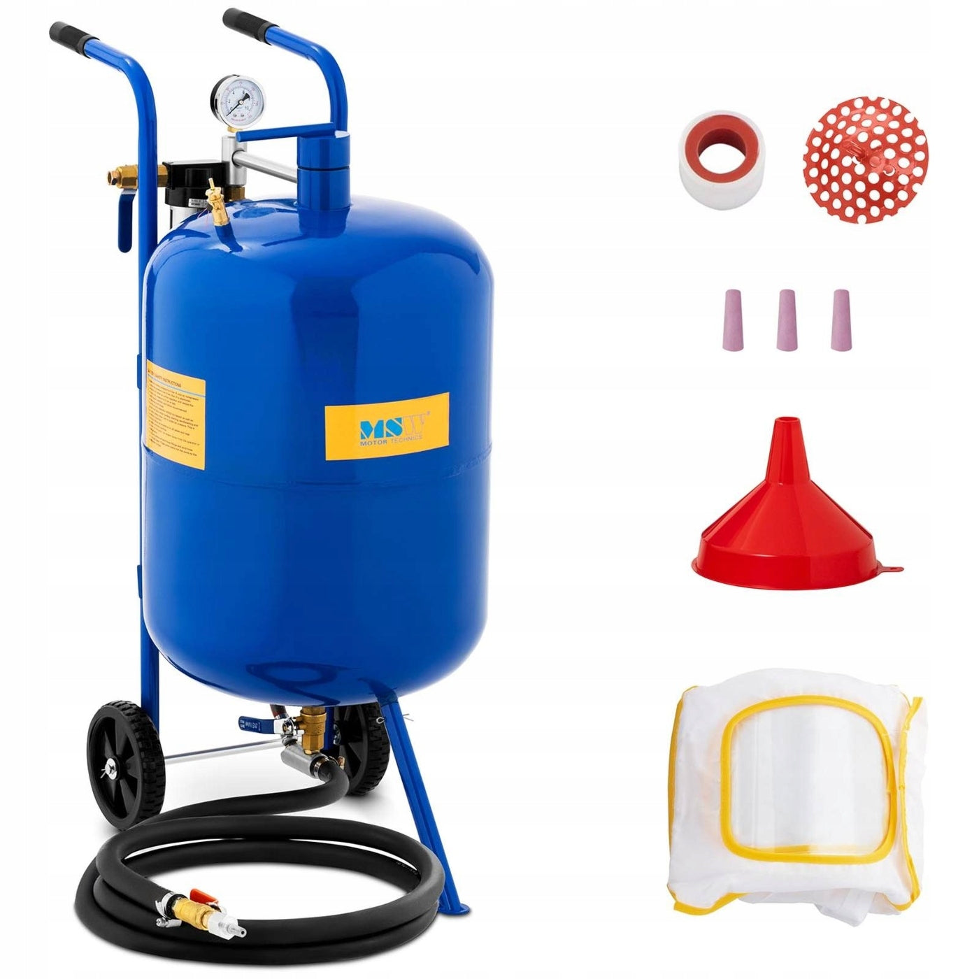MOBILE SIPHON SANDBLASTER FOR SANDBLASTING + NOZZLES