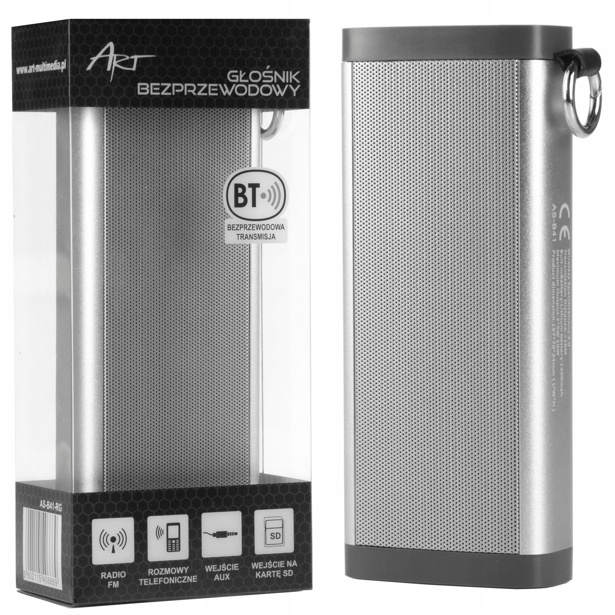 MOBILE SPEAKER SPEAKERPHONE 10W WIRELESS RADIO FM BLUETOOTH Manufacturer code GLART AS-B41-S