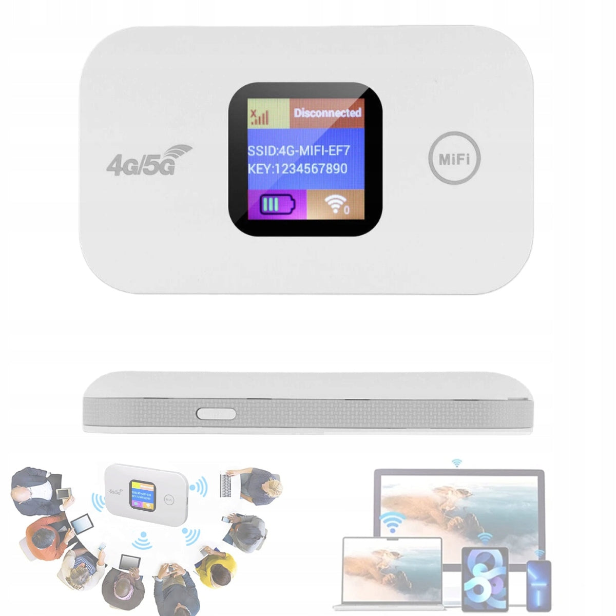 MOBILE WIFI ROUTER LTE 4G 150MBPS HOTSPOT MODEM SIM WHITE