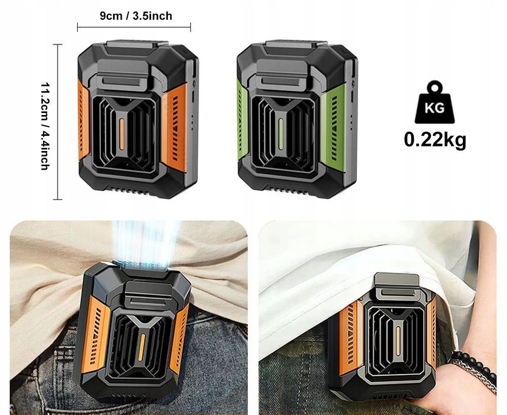 MOBILE Windmill Tourist USB Sports CAMPING Fan for STRAP 24h Dominant color green
