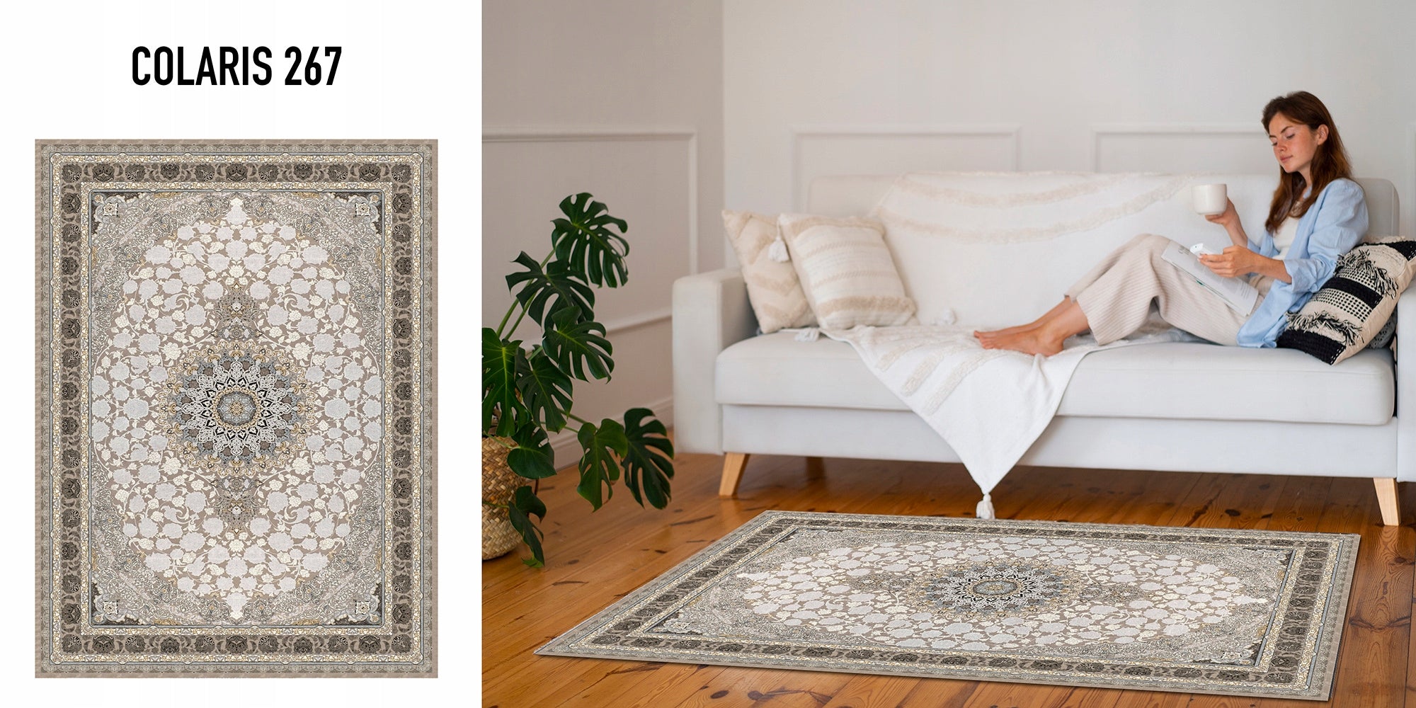 MODERN CARPET 150X200 CM COLARIS NON-SLIP IDEAL FOR LIVING ROOM FASHIONABLE Manufacturer code COLARIS ANTYPOŚLIZGOWY