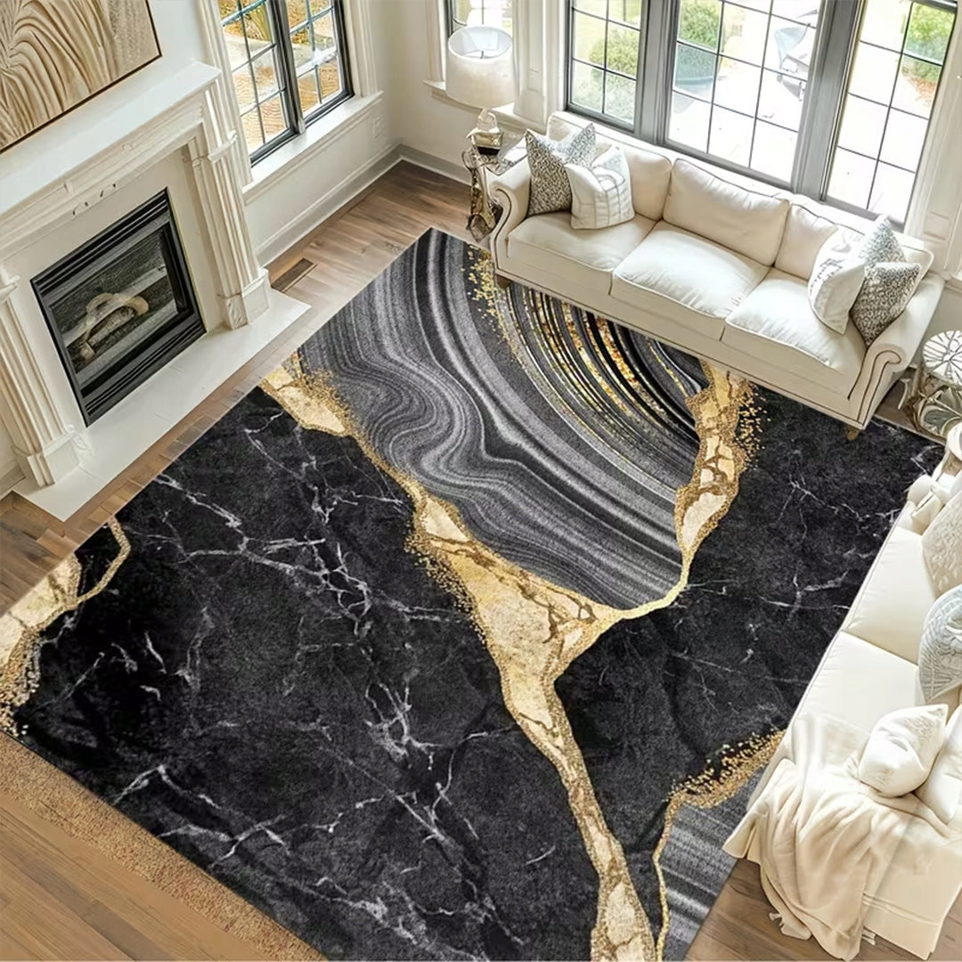 MODERN CARPET MARBLE FOR LIVING ROOM BEDROOM SOFT NON-SLIP 160x230 CM Thickness 8 mm