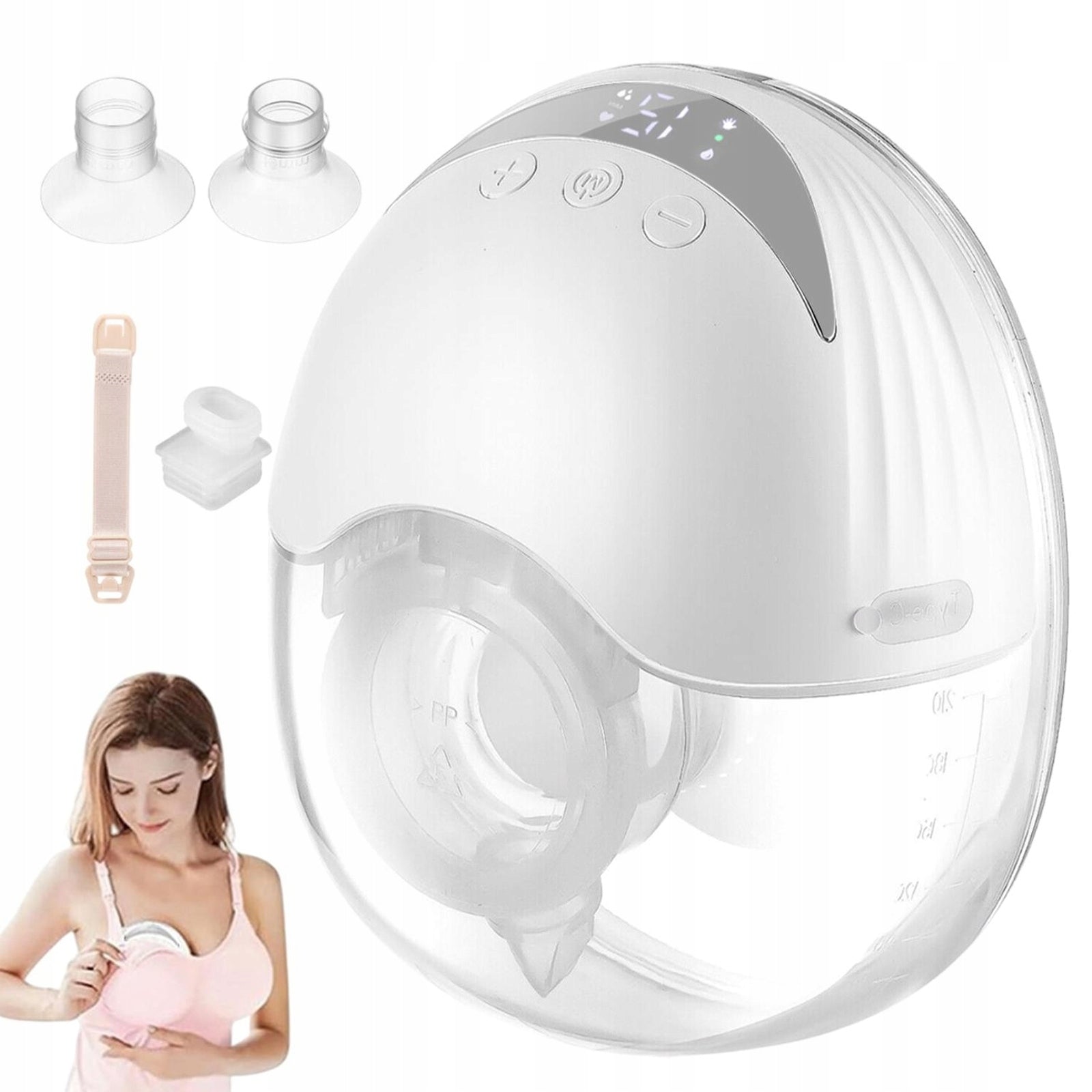 MODERN ELECTRIC BREAST PUMP 4 MODES 12 LEVELS OF ADJUSTMENT WHITE 1200MAH Packaging status original