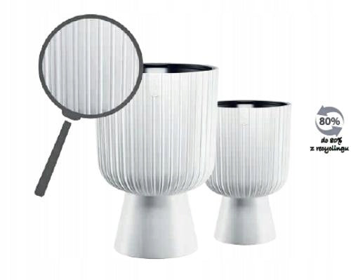MODERN | PLANTER HIGH MICA SLIM FI 30 H 48 | PLATINUM | HOUSE GARDEN TARA Length 48 cm