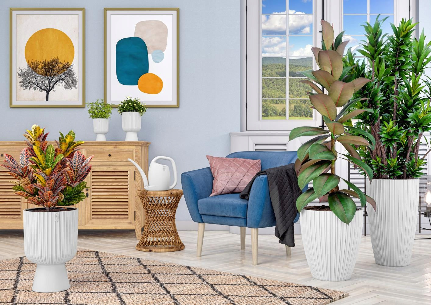 MODERN | PLANTER HIGH MICA SLIM FI 30 H 48 | PLATINUM | HOUSE GARDEN TARA Manufacturer code Mika slim 30 SZARA