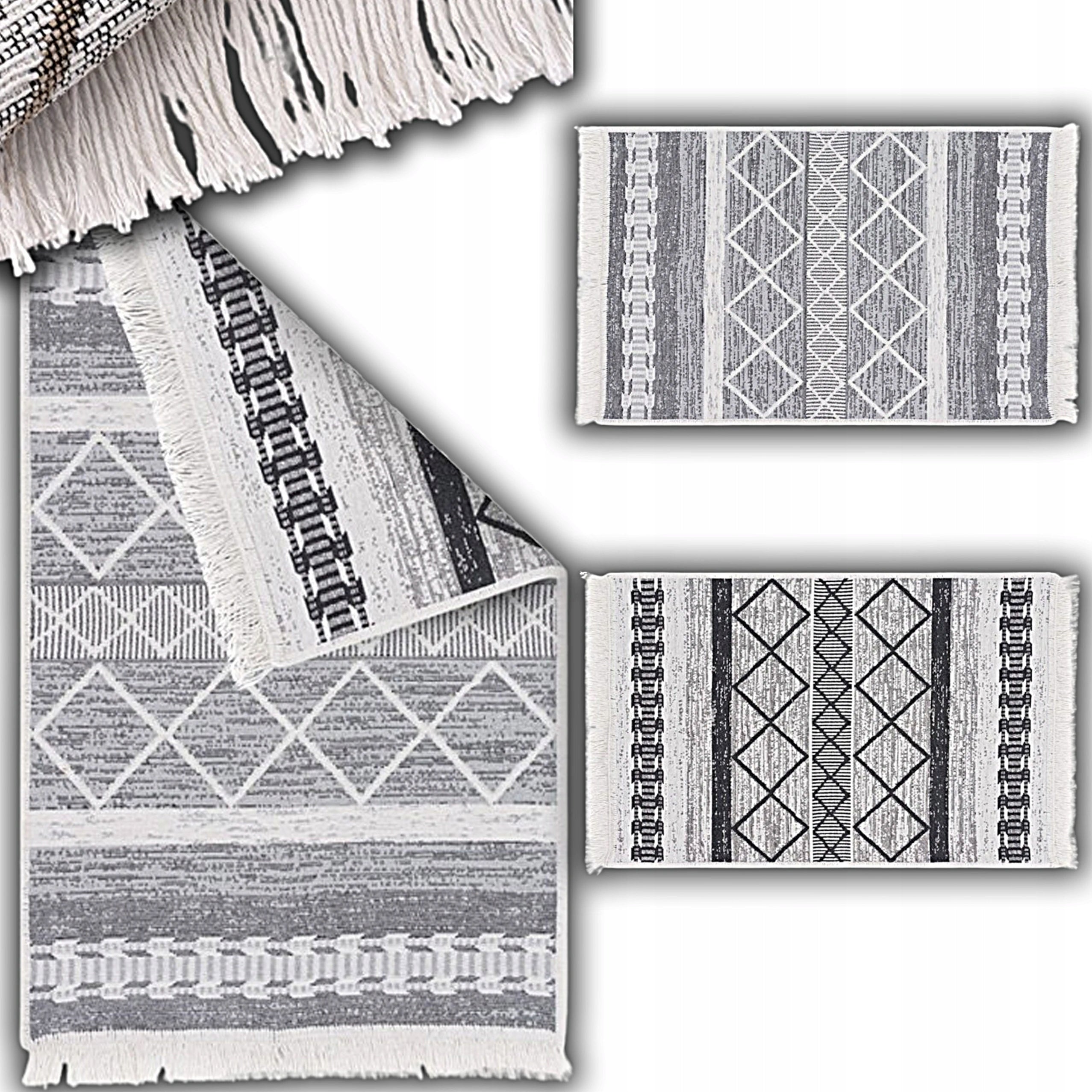 MODERN bathroom RUG ORIENT DOUBLE-SIDED carpet 60x90 cm