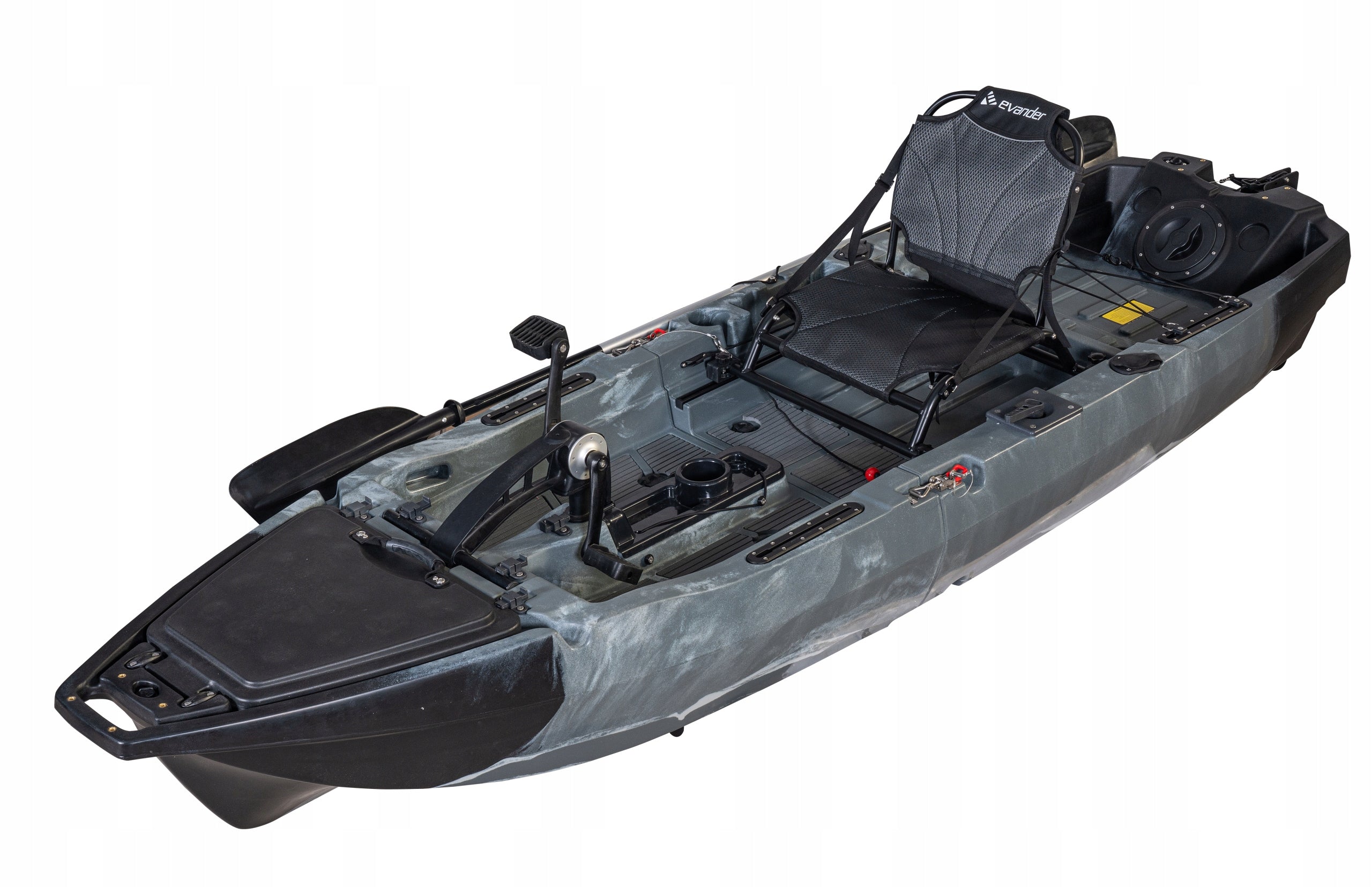 MODULAR FOOT DRIVE FISHING KAYAK 300 CM FOLDING KAYAK 2 MODULES Model EVANDER EV-LSF-KMW-GRAY/BLACK