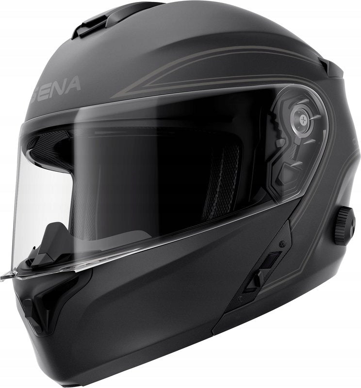 MODULAR MOTORCYCLE HELMET WITH INTERCOM SENA OUTRUSH R MATT BLACK r. L Size L