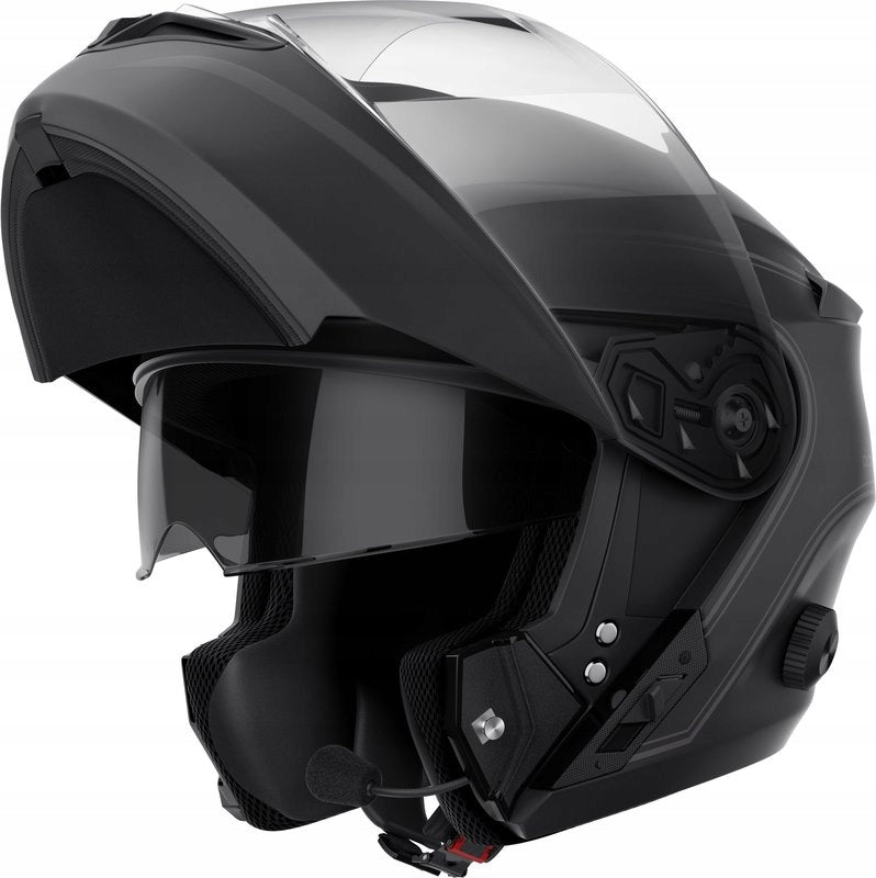 MODULAR MOTORCYCLE HELMET WITH INTERCOM SENA OUTRUSH R MATT BLACK r. L