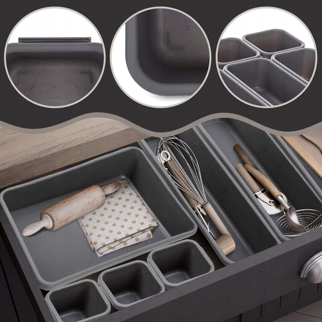 MODULAR ORGANIZER FOR DESK DRAWER REFILL CONTAINERS STORAGE 8PCS Brand no brand