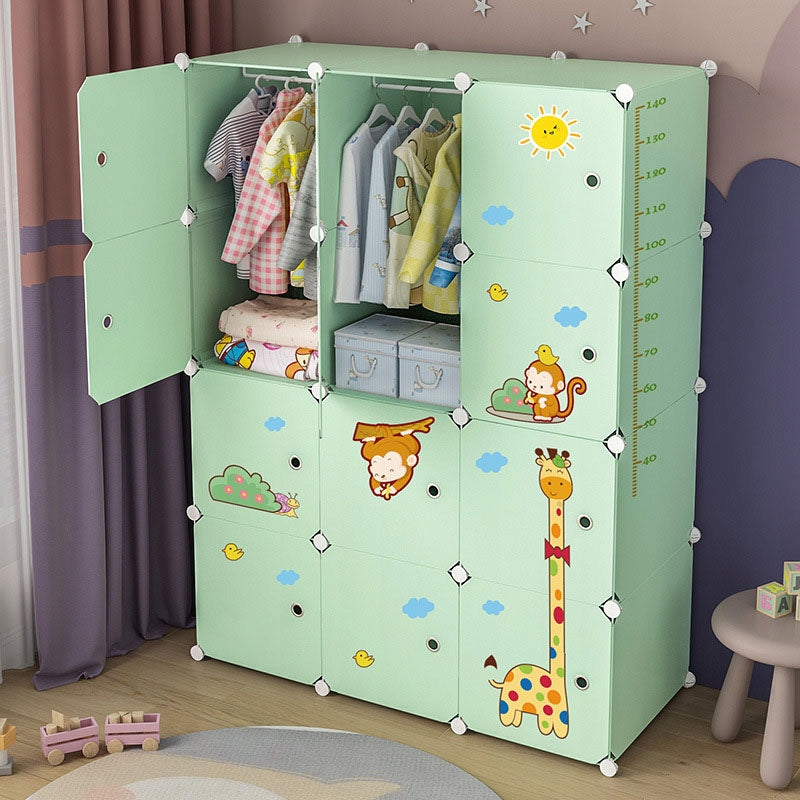 MODULAR WARDROBE LARGE TOY RACK WARDROBE FOR CHILDREN ROOMY COLORFUL Brand Rexo
