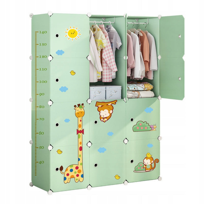 MODULAR WARDROBE LARGE TOY RACK WARDROBE FOR CHILDREN ROOMY COLORFUL