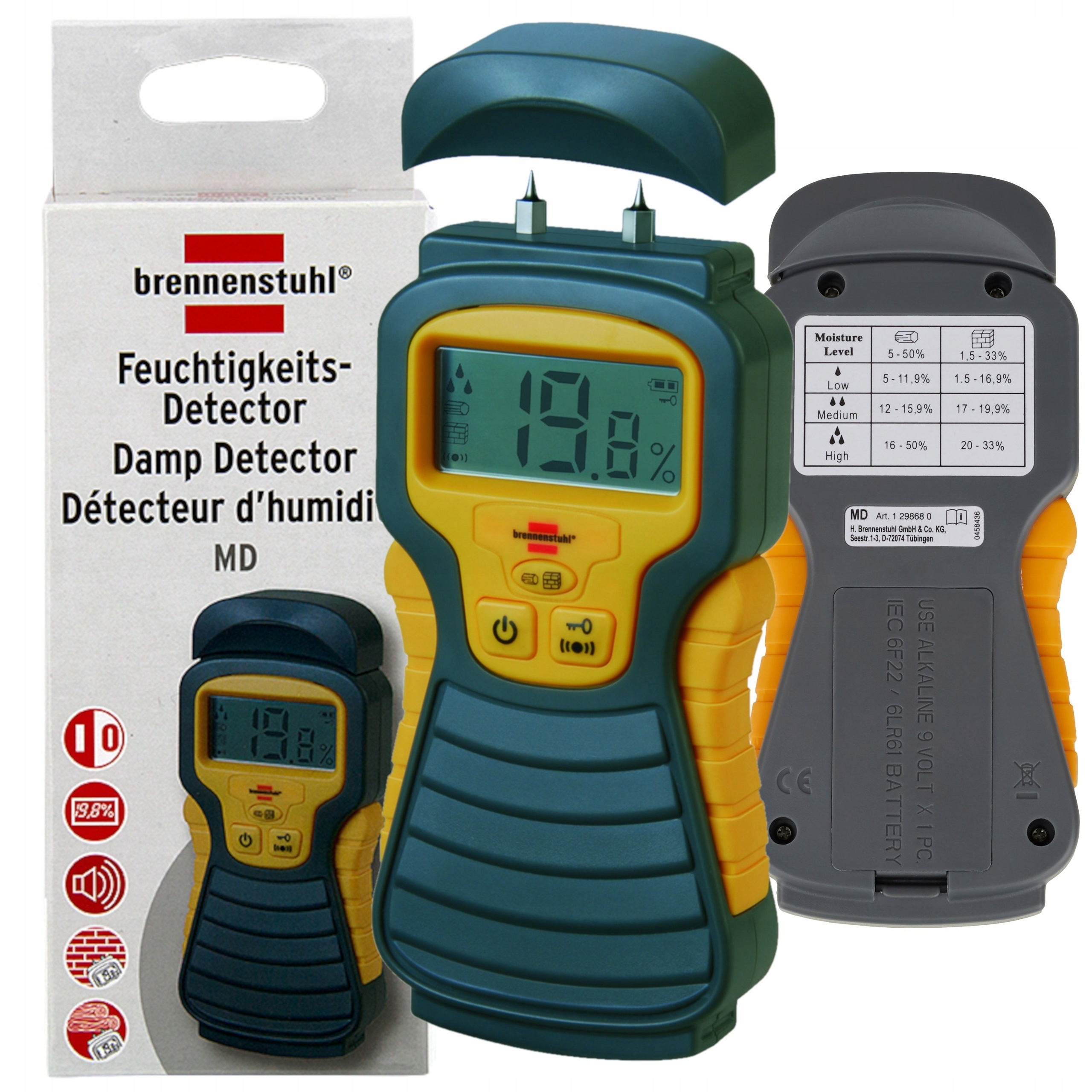 MOISTURE METER FOR WOOD MOISTURE METER MD BRENNENSTUHL