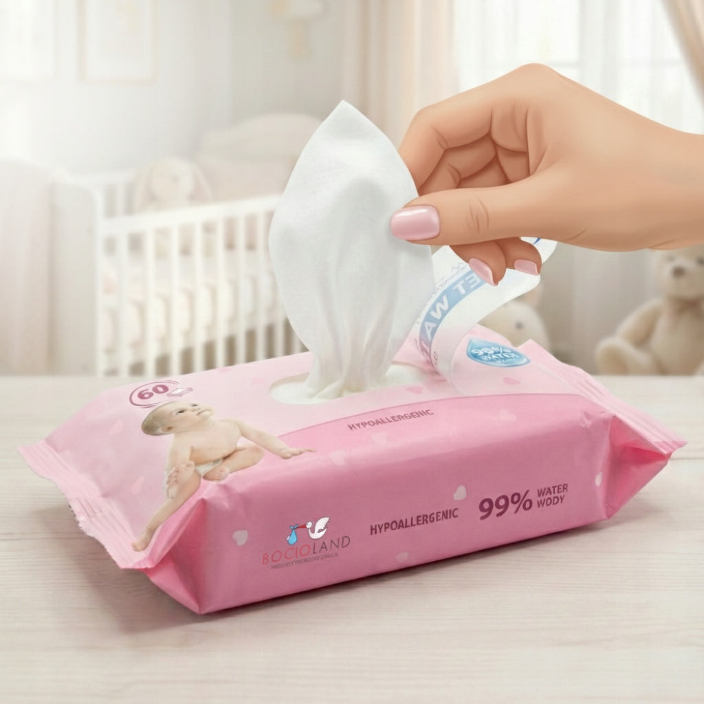 MOISTURIZED BABY WATER WIPES 99% WATER 60PCS SUPER COMPOSITION Manufacturer code BL153