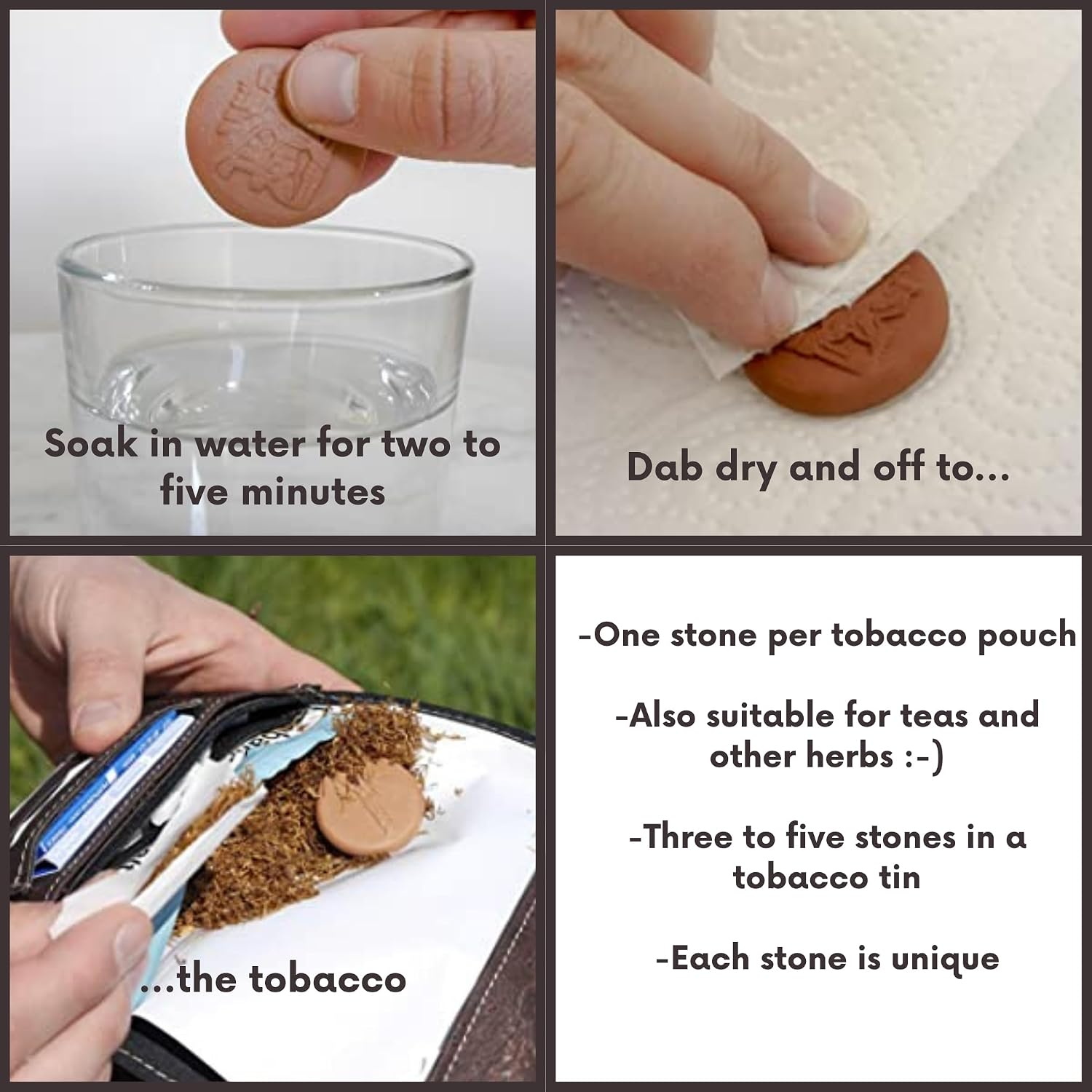 MOISTURIZING STONE TERRACOTTA 30X30X5 MM CERAMIC TOBACCO PROTECTION Manufacturer code 5908182605691