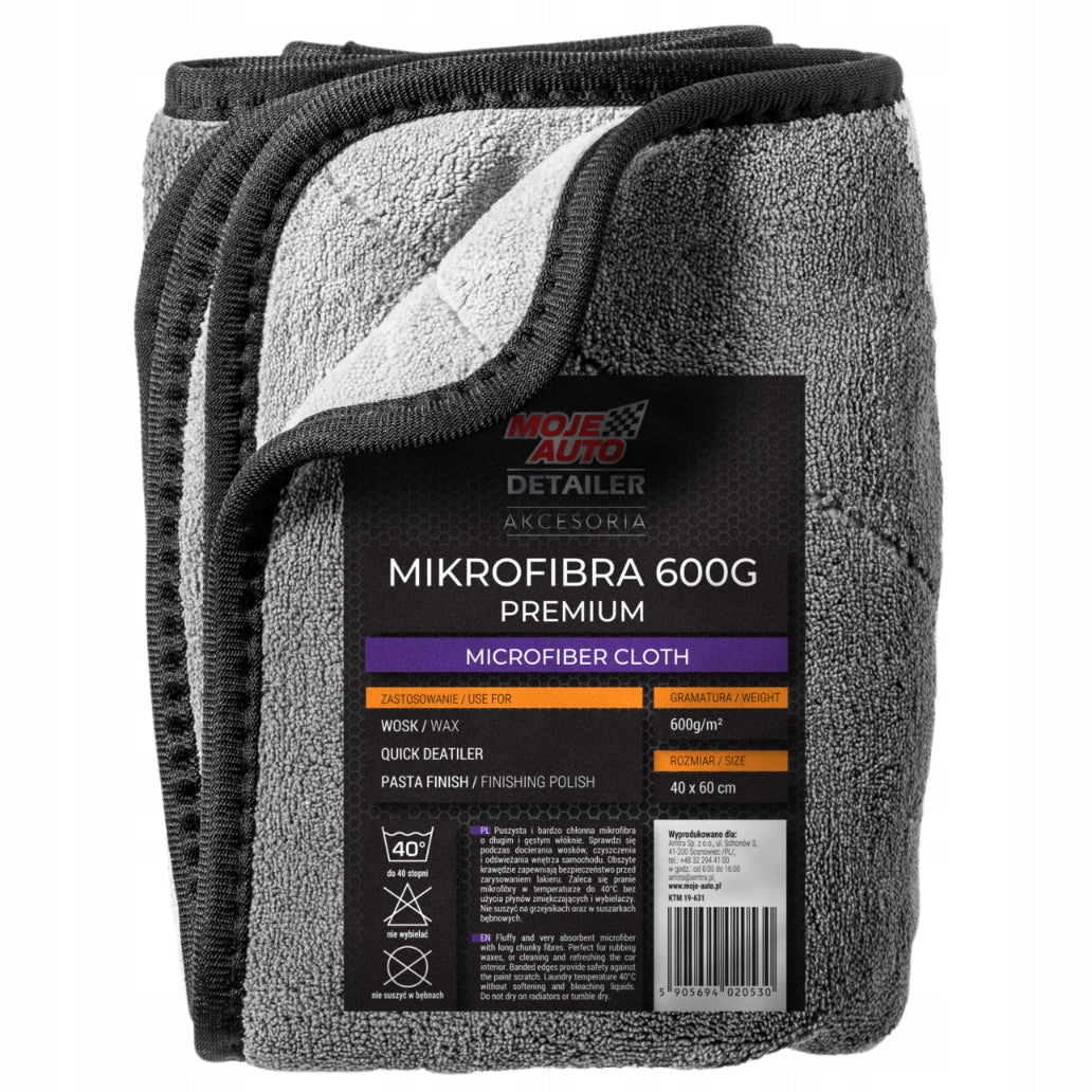 MOJE AUTO DETAILER Microfiber Premium Wiping 600g/m2 60x40cm