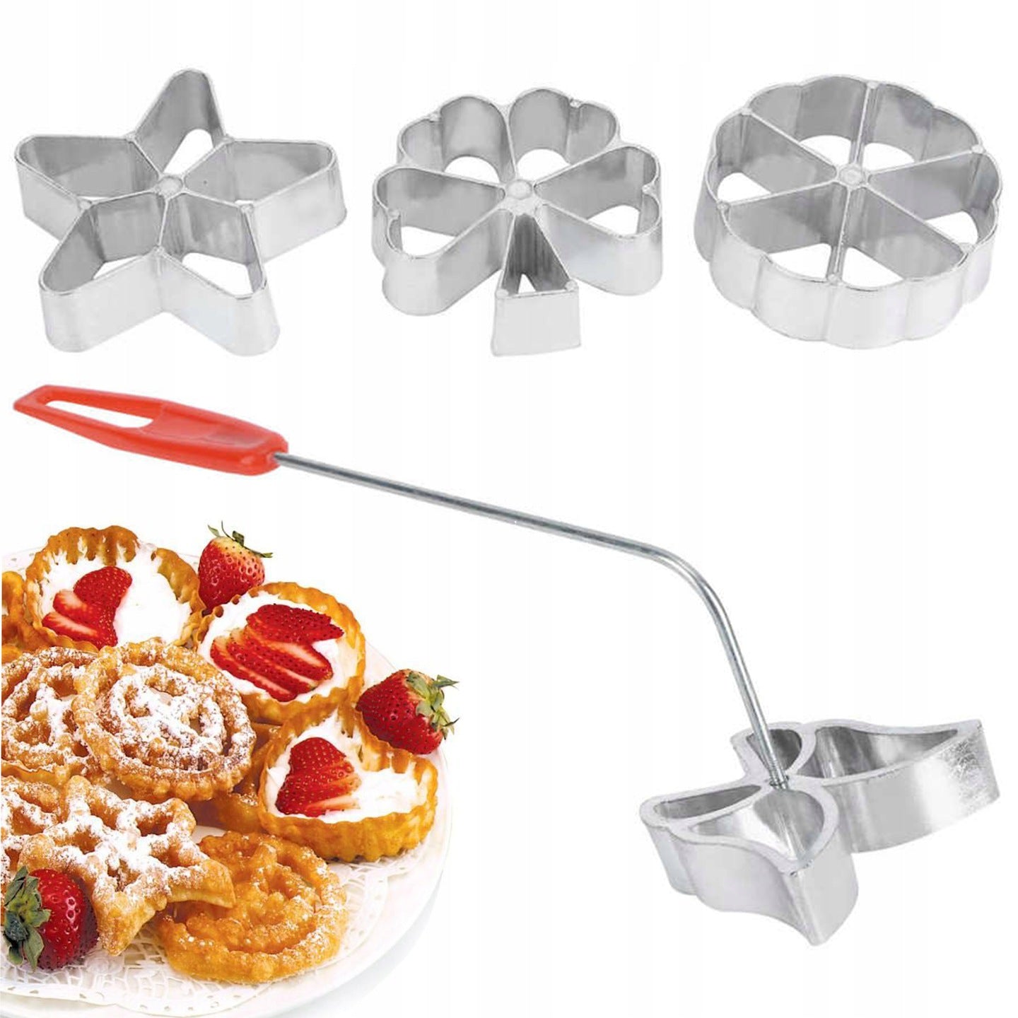 MOLD MOLDS BAKING MOLD FRYING COOKIES ROSETTES 4pcs robot #32