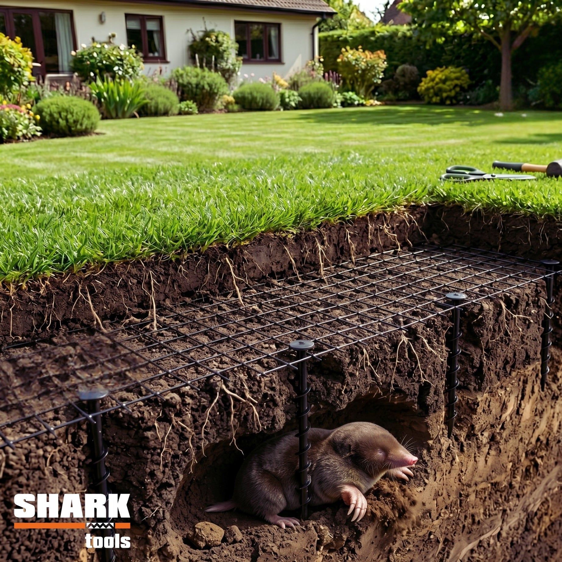 MOLE NET AGAINST MOLES 2x200m 40g PRO REINFORCED STRONG UNDER THE lawn Use Against moles