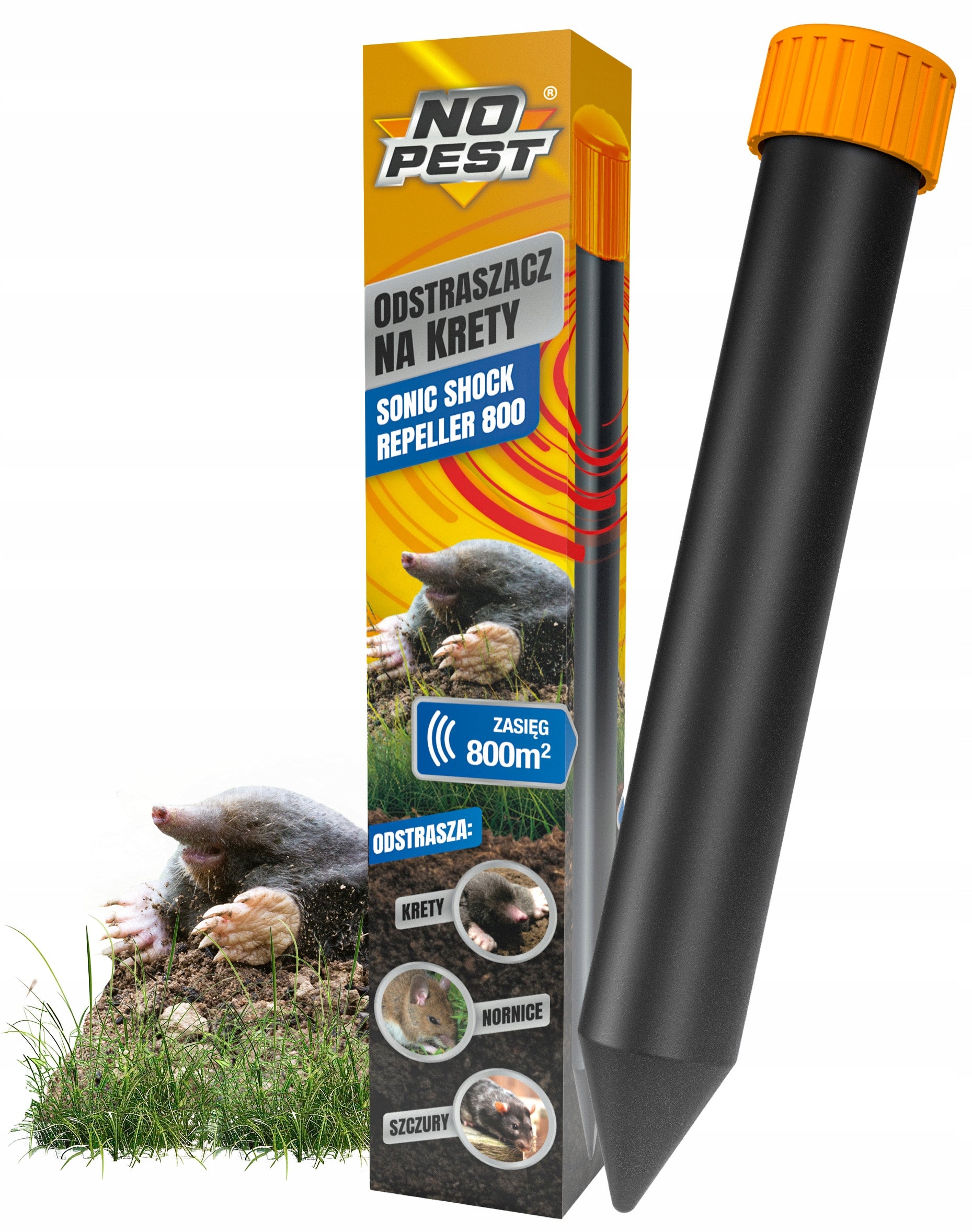 MOLE REPELLENT VOLES RATS MOLE REPELLENT VOLES UP TO 800 M2