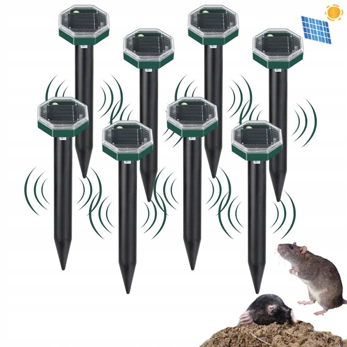 MOLE REPELLENT VOLES SNAKES TURQUOISE MOLE REPELLENT UP TO 4000 M2