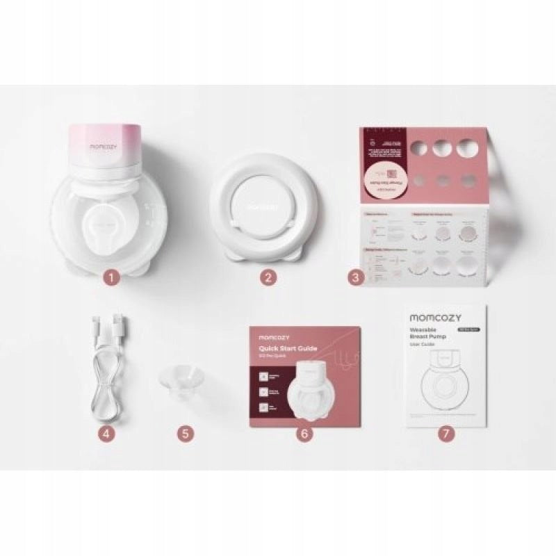 MOMCOZY S12 PRO+ worn breast pump pink - single set Packaging status original