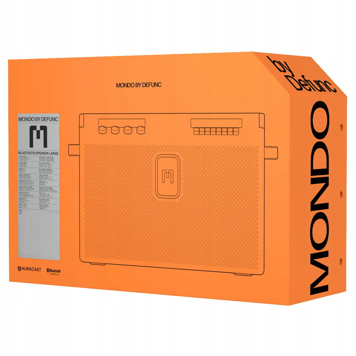 MONDO BY DEFUNC BT SPEAKER LARGE PORTABLE BLUETOOTH SPEAKER 5.3 BRASS Packaging status original