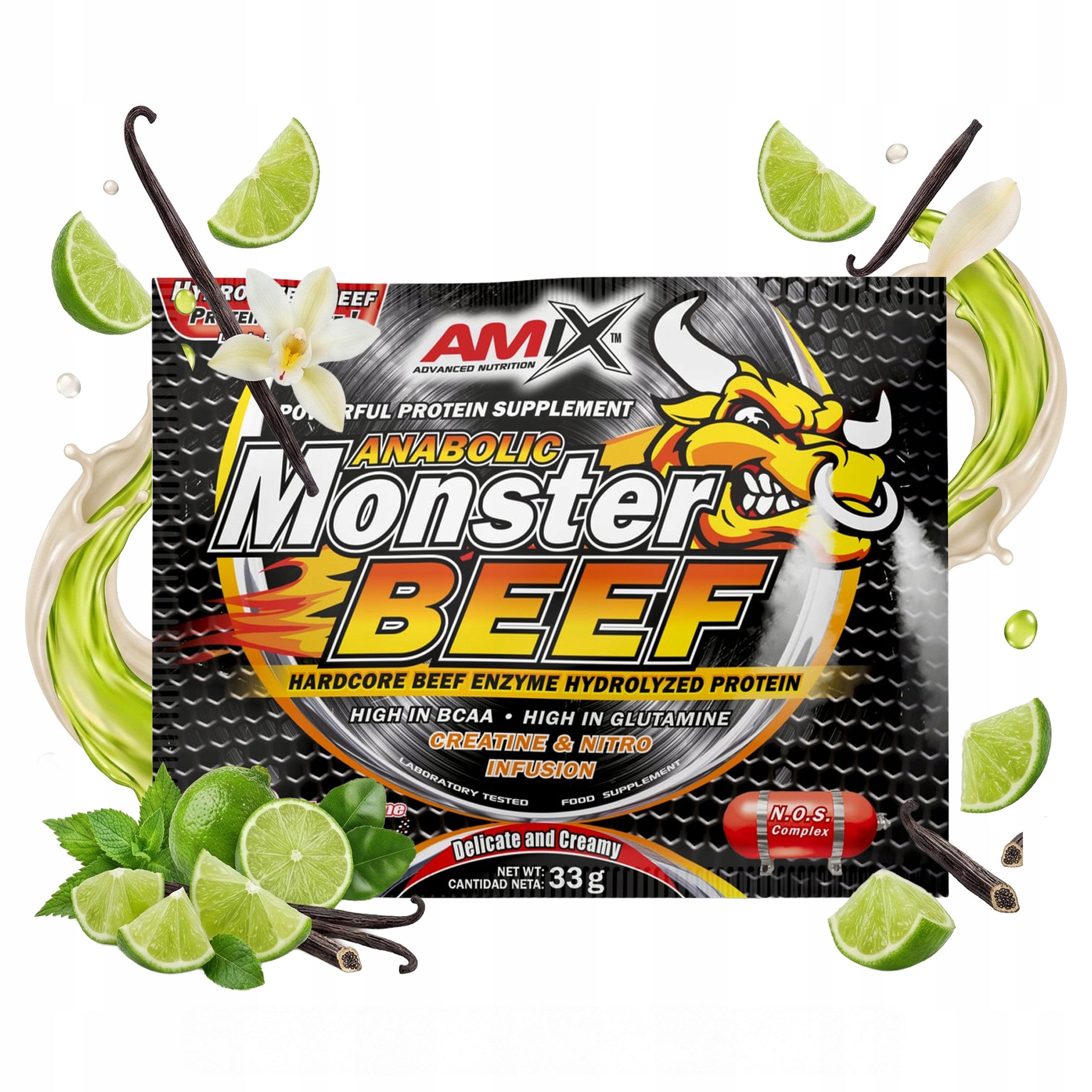 MONSTER BEEF beef protein 33g sachet Hydro protein supplement without lactose