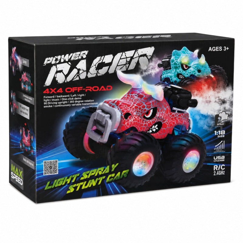MONSTER TRUCK BULL RC RED LED SMOKE EFFECT LARGE WHEELS REMOTE CONTROL 4X4 FAST Manufacturer code MTRC-030-01
