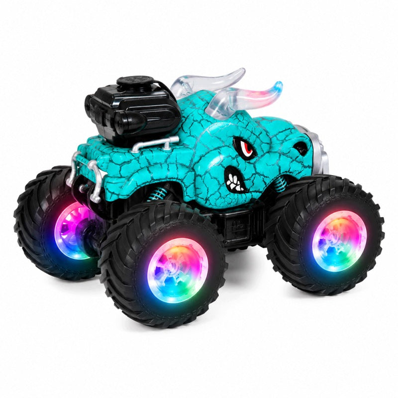 MONSTER TRUCK BULL RC TURQUOISE LED SMOKE EFFECT LARGE WHEELS REMOTE CONTROL 4X4 FAST Manufacturer code MTRC-030-02