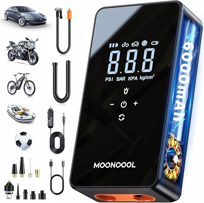 MOONCOOL 150 PSI Electric Portable Air Pump For Tire