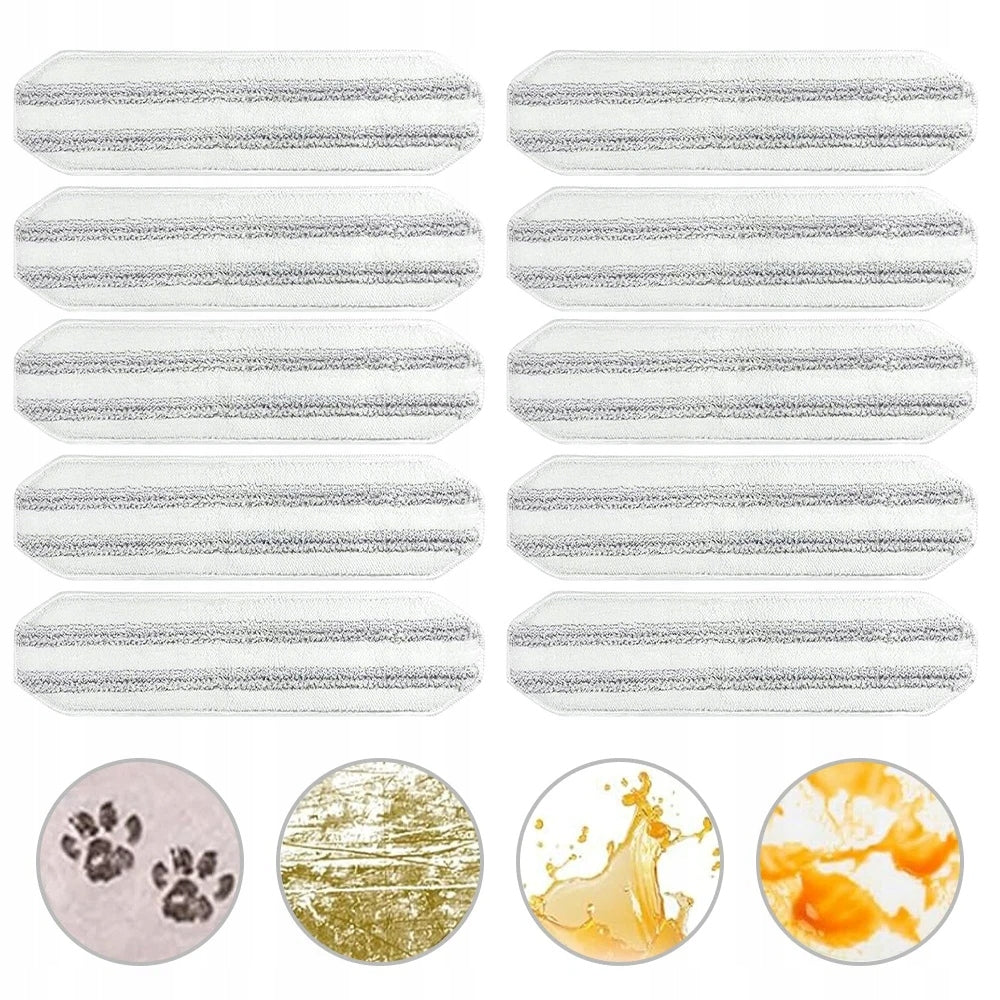 MOP CLOTHS DURABLE ABSORBENT SET OF 10 FOR CLEANING MICROFIBER