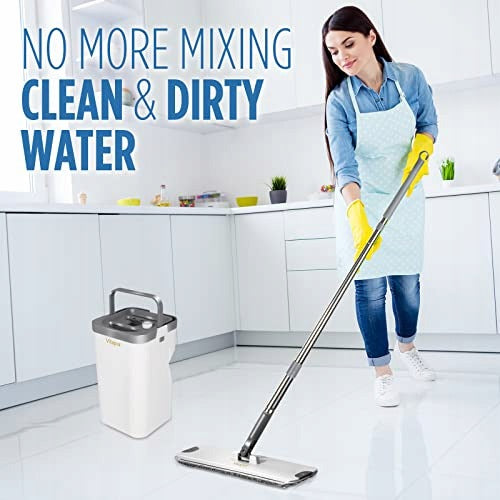 MOP FLAT MICROFIBER SELF CLEANING BUCKET SET FOR HOME 2 PADS Manufacturer code SWC5908201114524