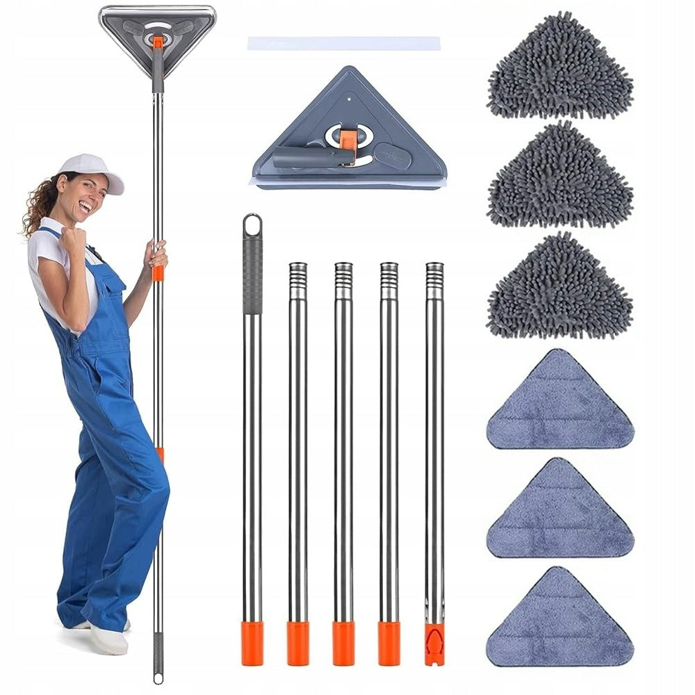 MOP FOR CEILING AND WALLS HEAD 360 TRIANGULAR TELESCOPIC POLE 25 85 INCHES