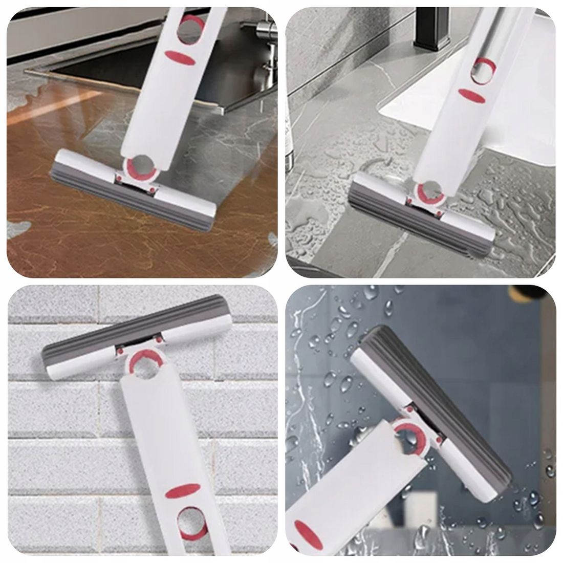 MOP MINI SMALL FLAT WITH SQUEEZER FOR WASHING WINDOWS SHELVES BRUSH FOR WASHING Brand Karwil