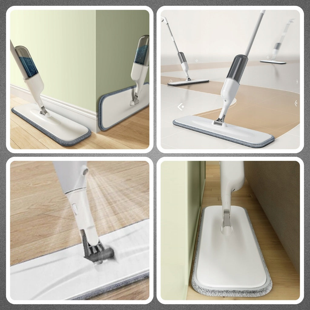 MOP PŁASKI ZE SPRYSKIWACZEM DO MYCIA DŁUGI 120cm 350ml + WKŁAD MIKROFIBRA Color white