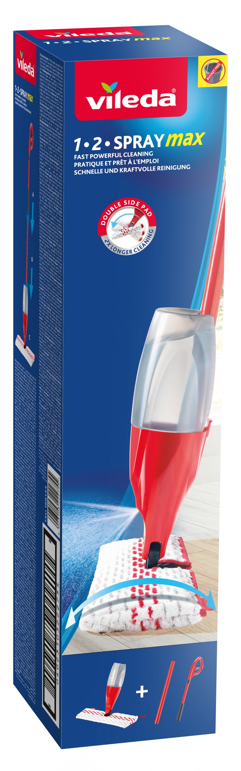 MOP VILEDA 1-2 SPRAY MAX WITH FLOOR WASHER CONVENIENT WITHOUT BUCKET Power 1.04 W