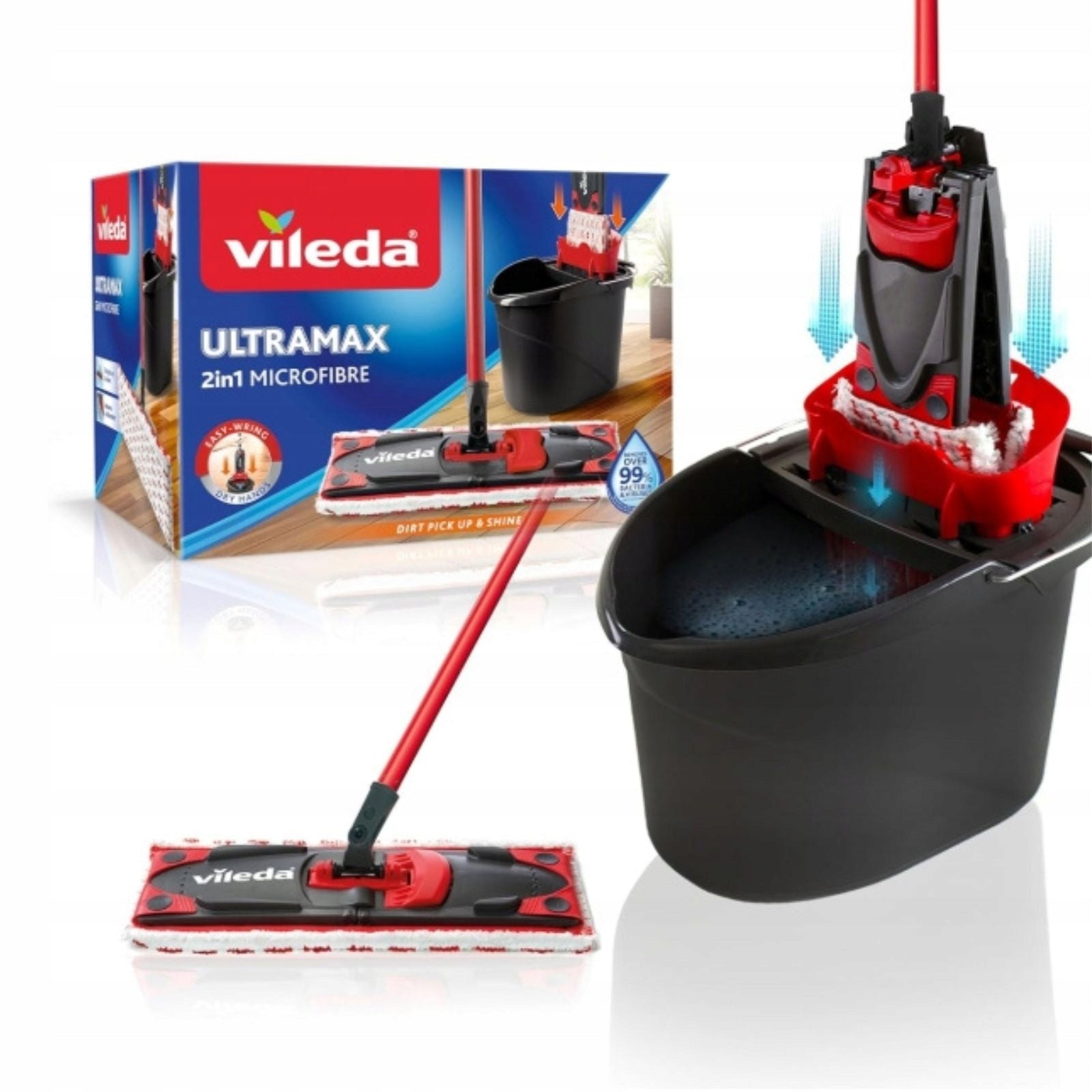 MOP VILEDA ULTRAMAX BOX BUCKET SET WITH SQUEEZER WITH MOP INSERT