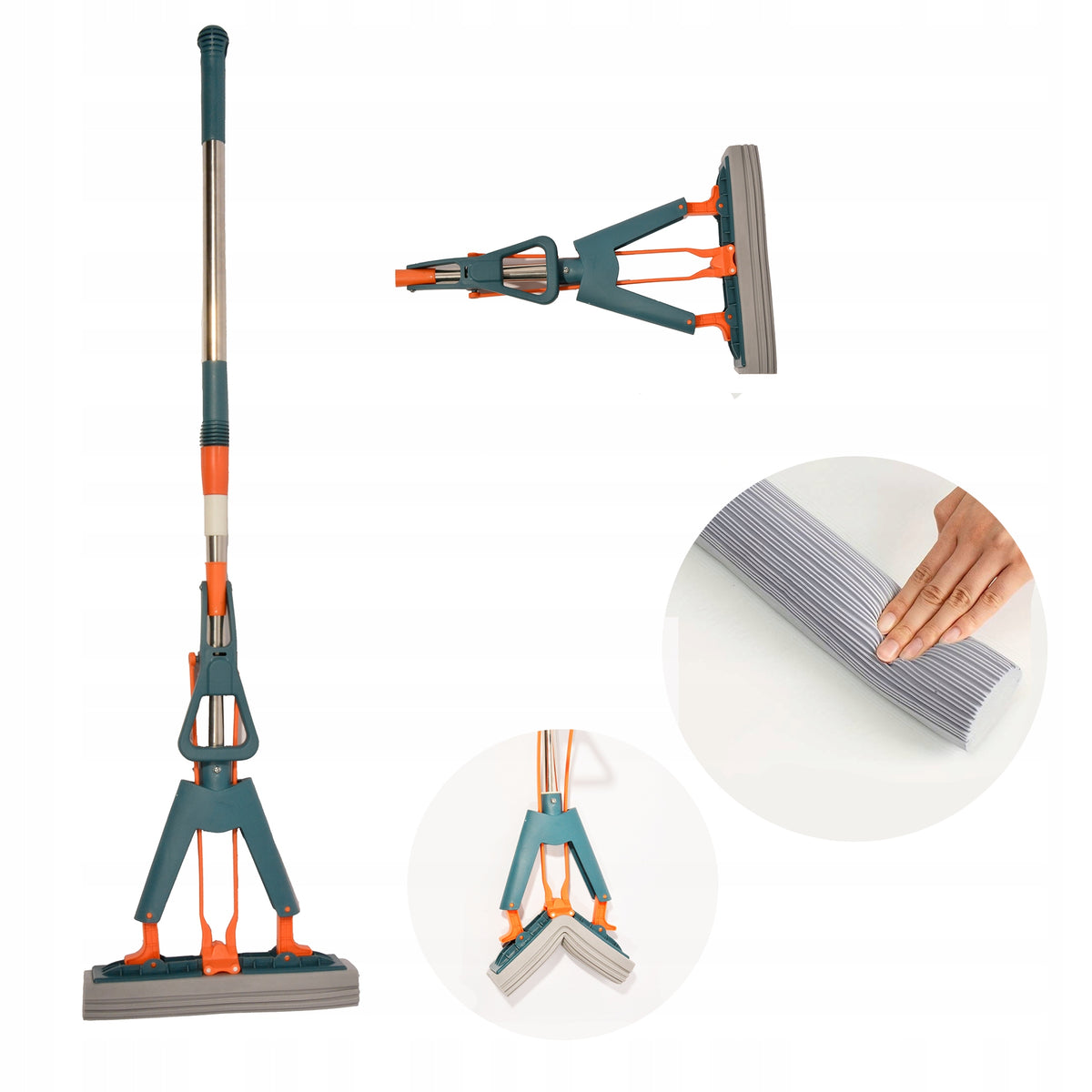MOP WITH SPONGE SQUEEZER TELESCOPIC AUTOMATIC TOUCHLESS LARGE