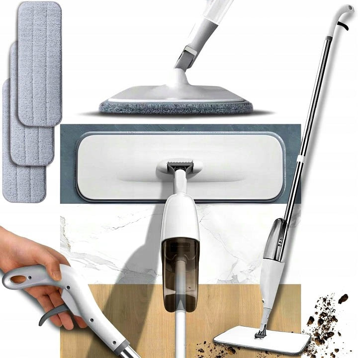 MOP WITH WASHER + 3 MICROFIBER OVERLAYS FREEBIE FOR FLOOR CLEANING