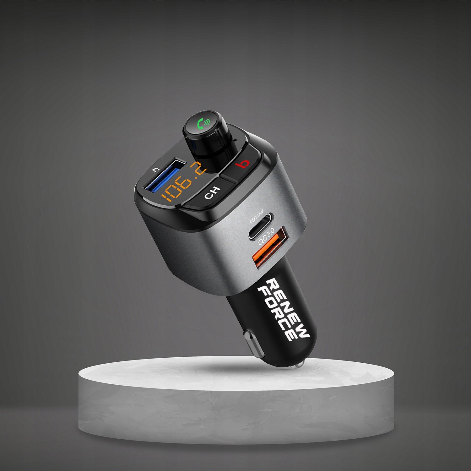 MOST POWERFUL FM Bluetooth Transmitter Car Charger 36W QC3.0 USB-C Packaging status original