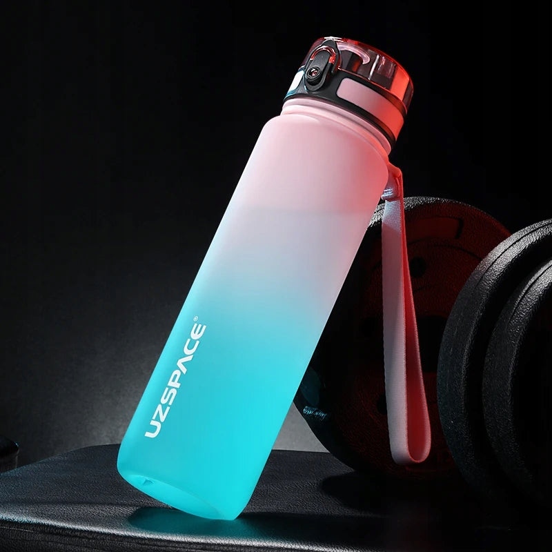 MOTIVATIONAL WATER BOTTLE 1L WATER BOTTLE with measuring cup hourly scale pink Brand Uzspace