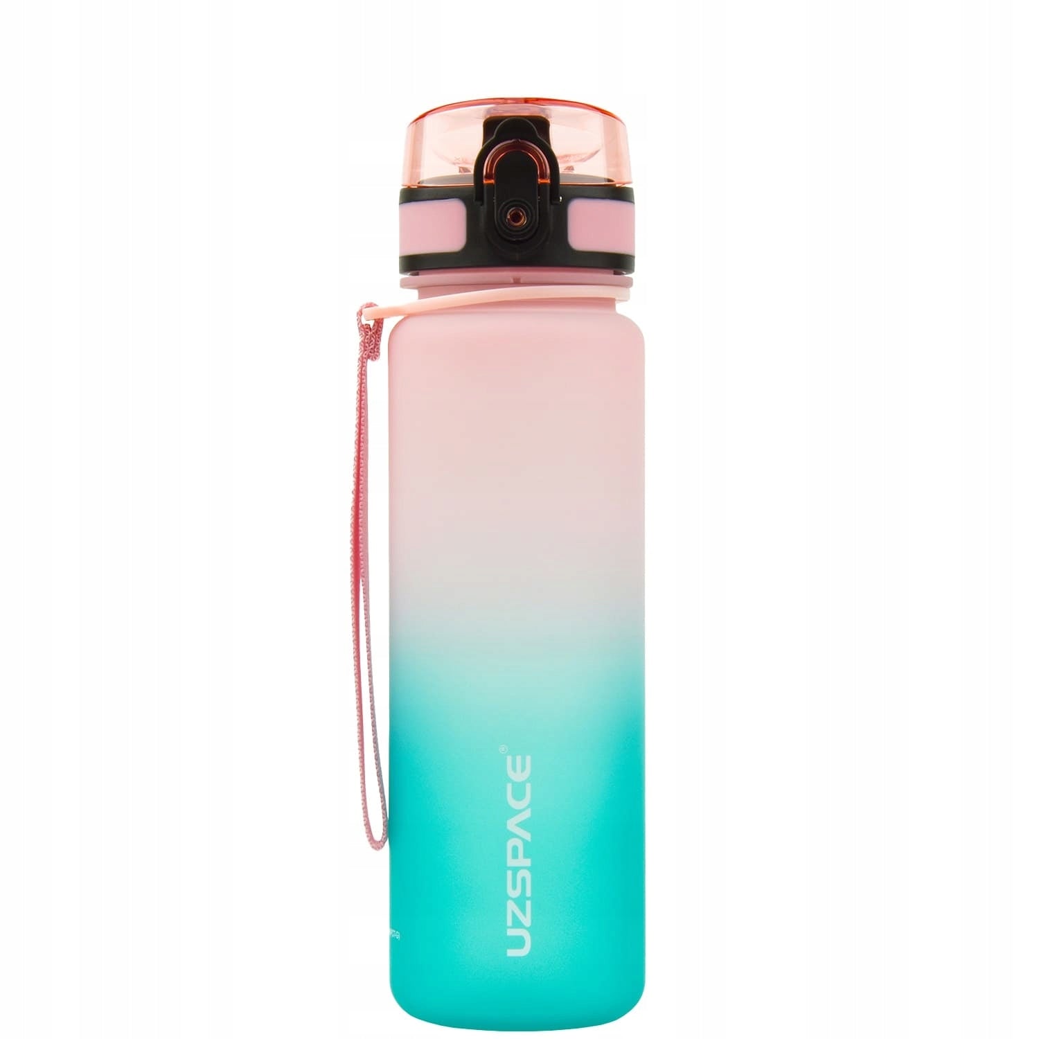 MOTIVATIONAL WATER BOTTLE TRITAN 500ml WATER BOTTLE with hours pink-turquoise Packaging status original