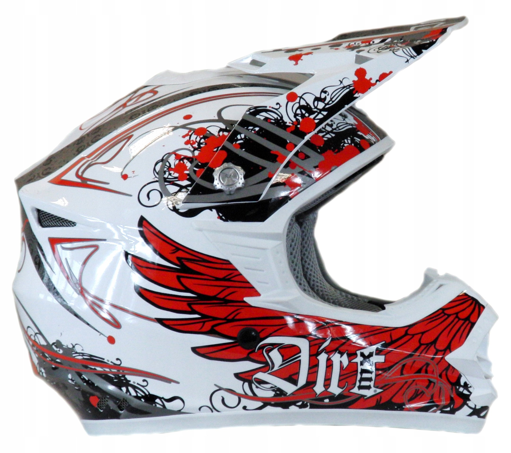 MOTOCROSS ENDURO KASK CARBON CFK CZERWONY L NOWY CENA DET. 549,- Packaging status original